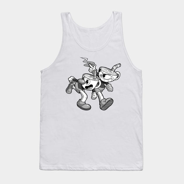 Cuphead and Mugman Tank Top by Despuntater